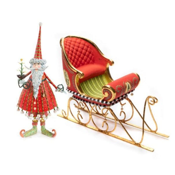 Quirks! Seasonal & Holiday Decorations Dash Away Santa & Sleigh Figure Set by Patience Brewster
