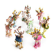 Quirks! Seasonal & Holiday Decorations MINI Dash Away Reindeer Ornaments SOLD INDIVIDUALLY by Patience Brewster