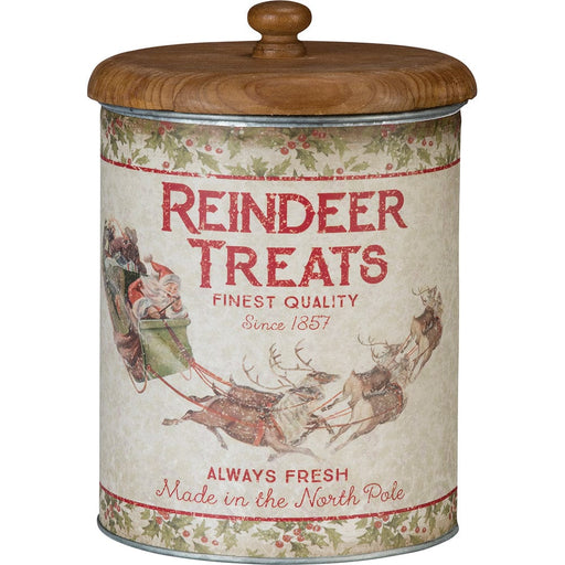 Quirks! Seasonal & Holiday Decorations Reindeer Treats Canister
