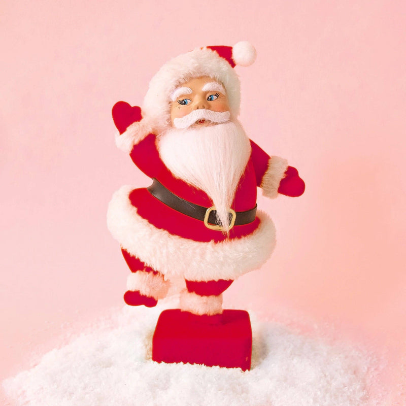 Quirks! Seasonal & Holiday Decorations Retro Dancing Christmas Santa | Red