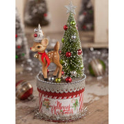 Quirks! Seasonal & Holiday Decorations Retro Deer on Box Small by Bethany Lowe Designs