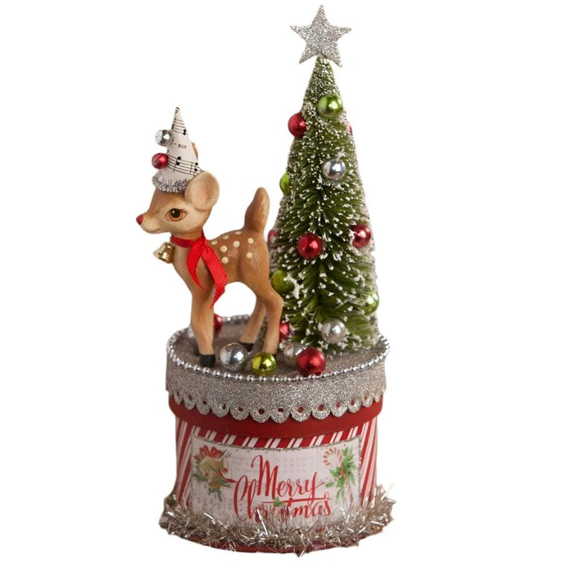 Quirks! Seasonal & Holiday Decorations Retro Deer on Box Small by Bethany Lowe Designs