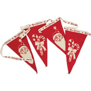 Quirks! Seasonal & Holiday Decorations Santa & Candy Canes Felt Pennant Banner