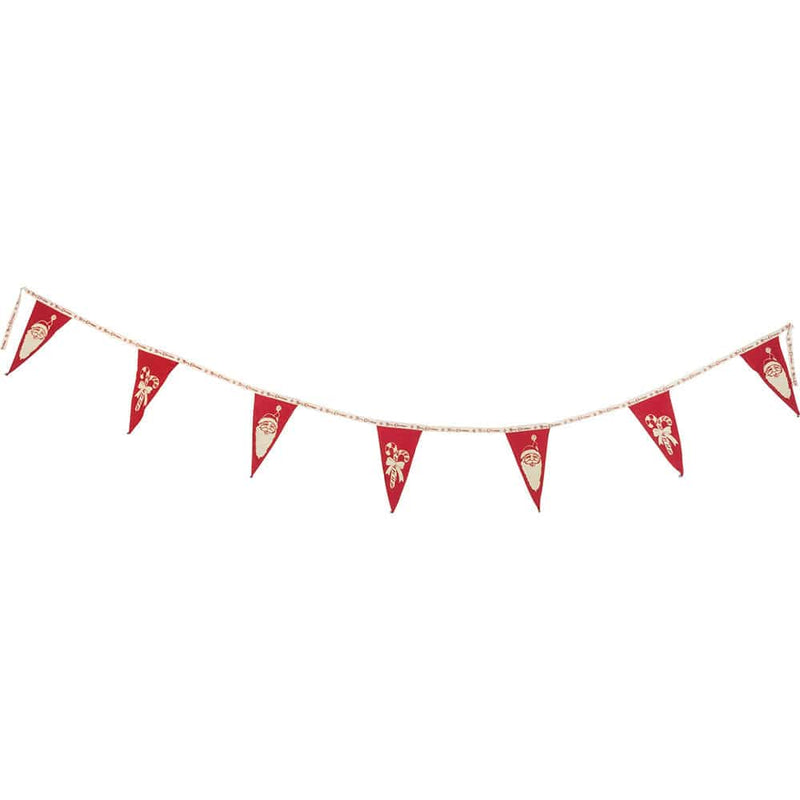 Quirks! Seasonal & Holiday Decorations Santa & Candy Canes Felt Pennant Banner
