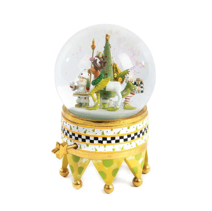 Quirks! Snow Globes Dash Away Santa Snow Globe by Patience Brewster