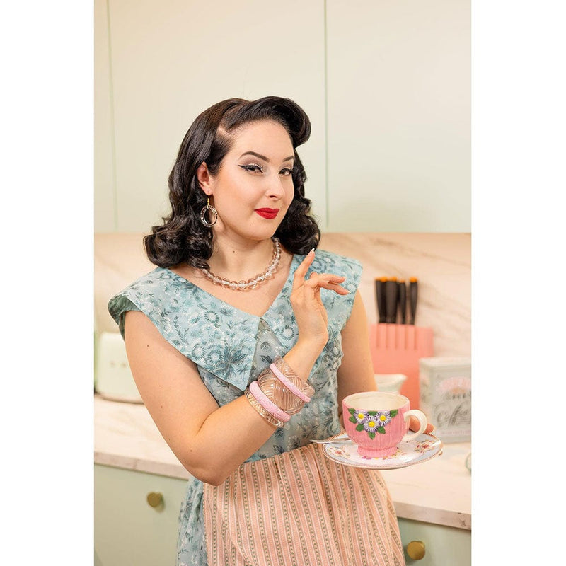 Quirks! Splendette Midi Crystal Heavy Carve Bangle by Splendette