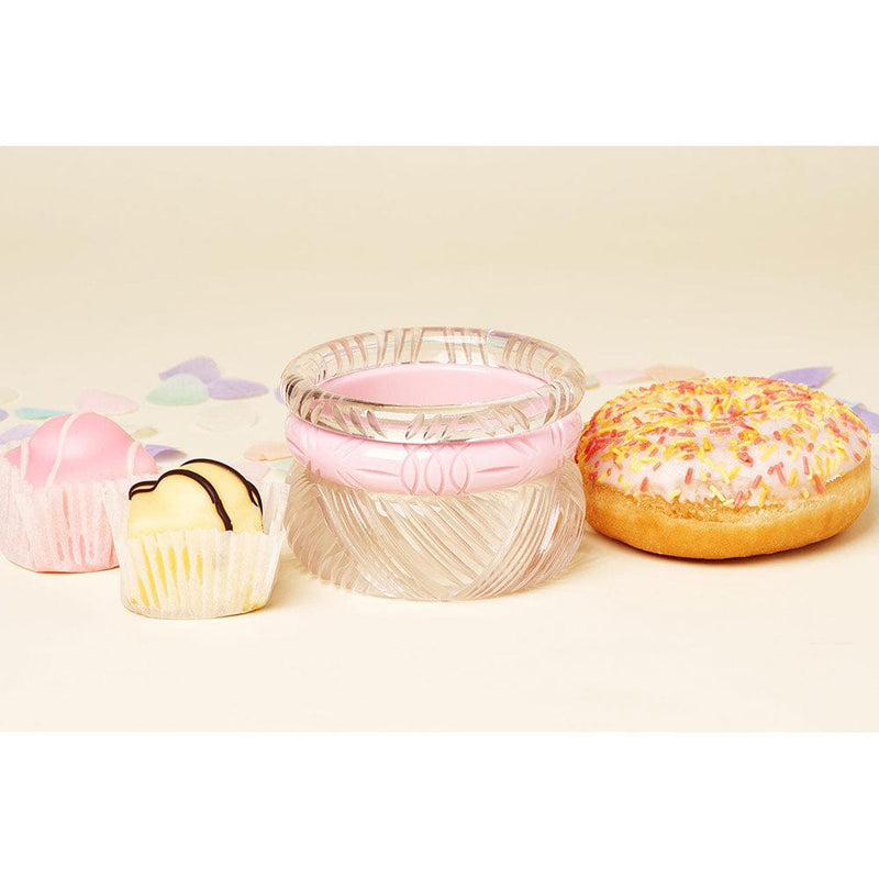 Quirks! Splendette Narrow Crystal Heavy Carve Bangle by Splendette