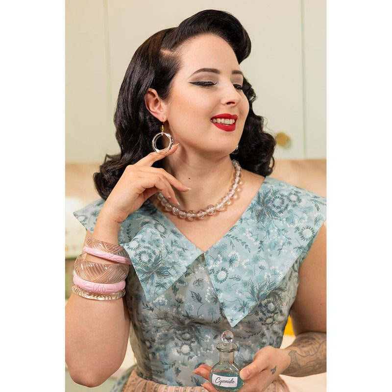 Quirks! Splendette Wide Crystal Heavy Carve Bangle by Splendette