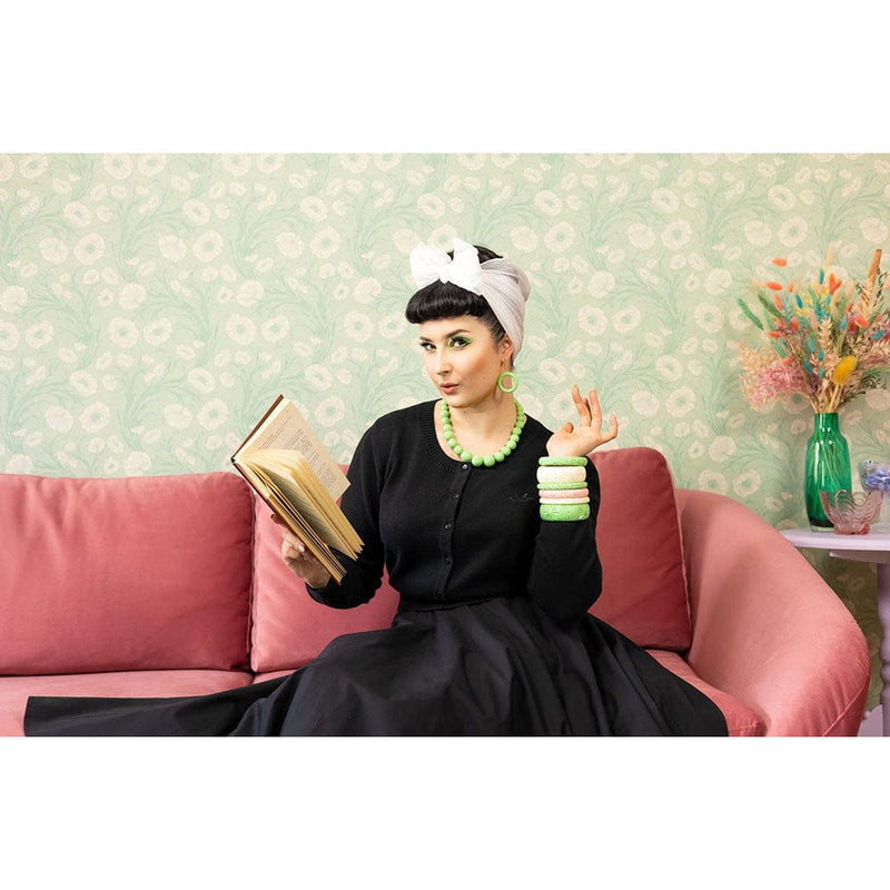 Quirks! Splendette Wide Tea Heavy Carve Bangle by Splendette