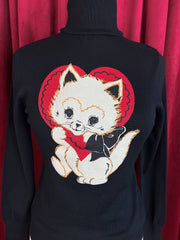 Quirks! sweater Be Mine Turtleneck Sweater in Black - SMALL