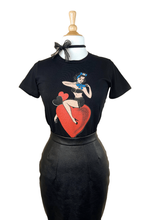 Quirks! T-shirt All My Love Fitted Tee in Black by Mischief Made