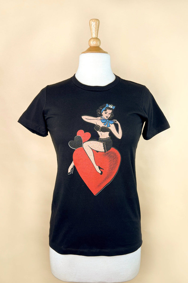 Quirks! T-shirt All My Love Fitted Tee in Black by Mischief Made