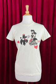 Quirks! T-shirt Bound To You Fitted Tee in Ivory LARGE