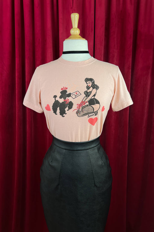 Quirks! T-shirt Bound To You Unisex Tee in Peach