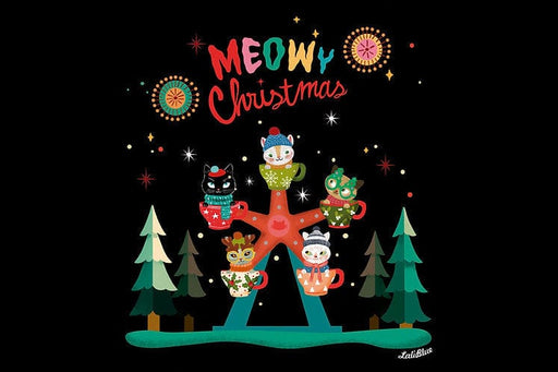 Quirks! T-shirt Meowy Christmas T-shirt by Laliblue