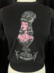 Quirks! T-shirt Mrs. Frankenstein short sleeve Sweater in Black