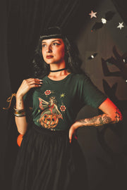 Quirks! T-shirt October Child Fitted Tee in Forest Green