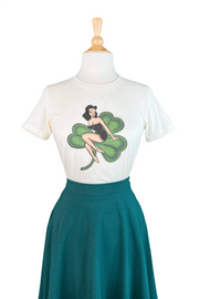 Quirks! T-shirt St. Pat Tee in Ivory by Mischief Made