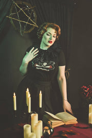 Quirks! T-shirt Witch Bible Fitted Tee in Black - SMALL