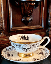 Quirks! tea cup Nouveau Witch Insult Teacup and Saucer by Miss Havisham