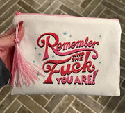 Quirks! Toiletry Bag Remember Who You Are Pouch