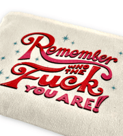 Quirks! Toiletry Bag Remember Who You Are Pouch