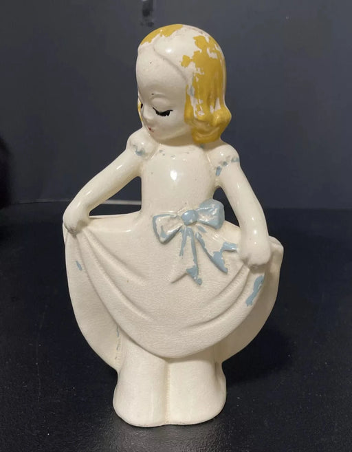 Quirks! Vase Vintage 1940’s Oakwood Artware Shy Anne Double Planter Vase Zainsville Ohio USA