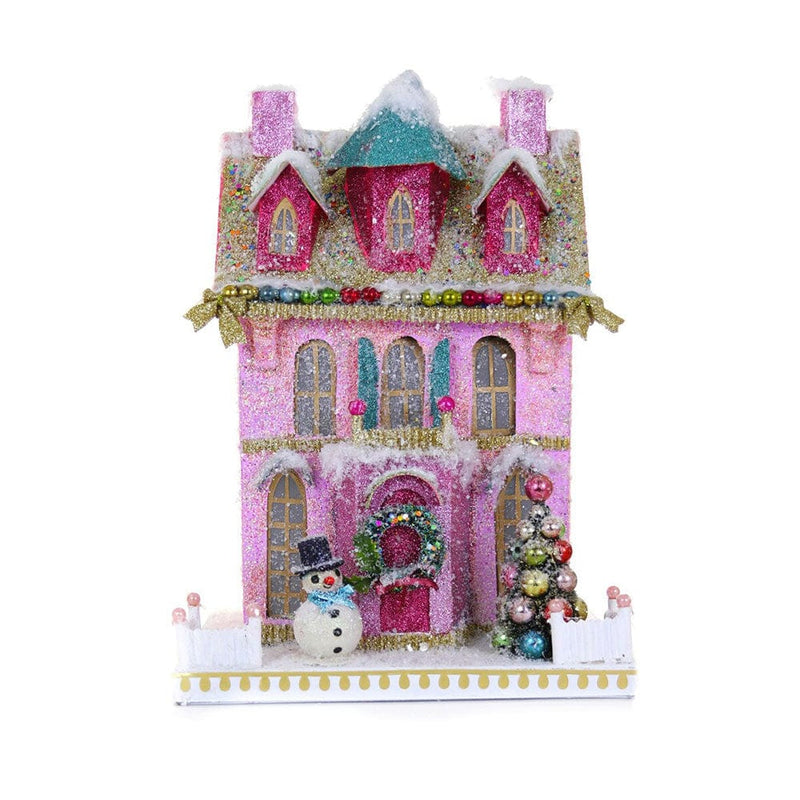 Quirks! Village Snowman Villa Vintage-Inspired Putz House