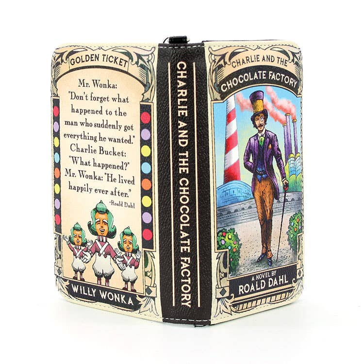 Quirks! wallet Charlie and the Chocolate Factory Book Wallet Wristlet
