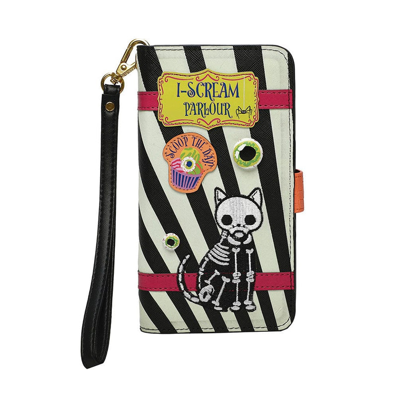 Quirks! wallet I-Scream Parlour Universal Flip Phone Case by Vendula London