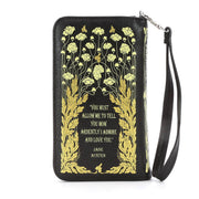 Quirks! wallet Pride and Prejudice Floral Book Wallet Wristlet