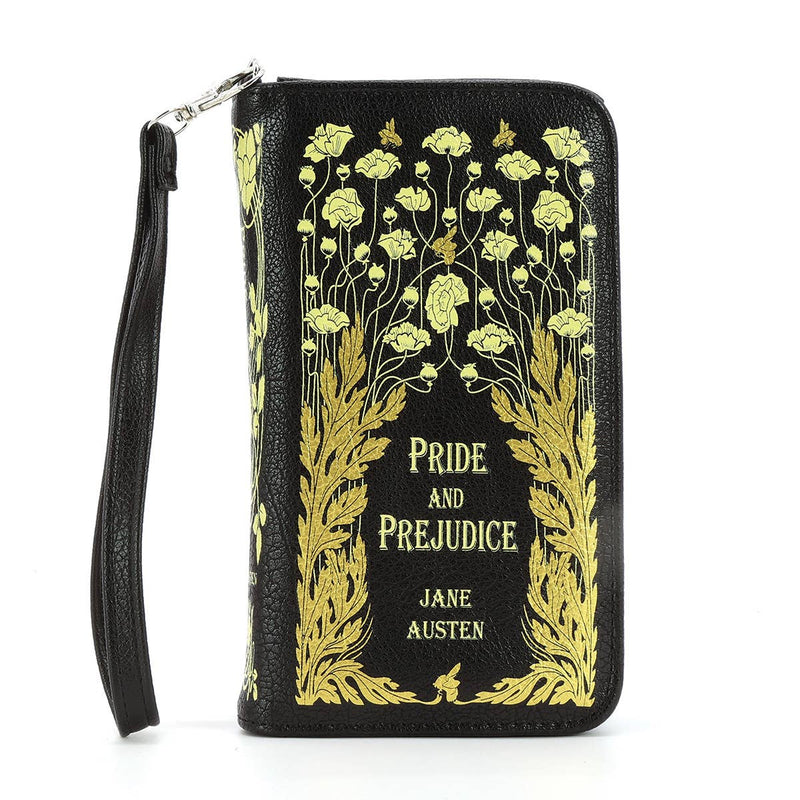 Quirks! wallet Pride and Prejudice Floral Book Wallet Wristlet