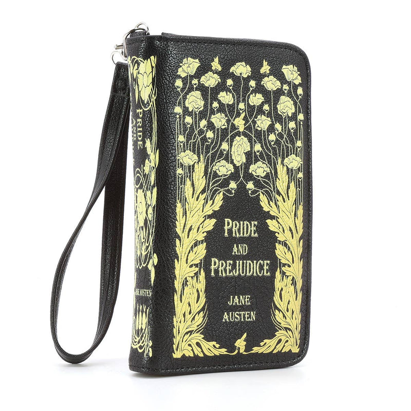 Quirks! wallet Pride and Prejudice Floral Book Wallet Wristlet