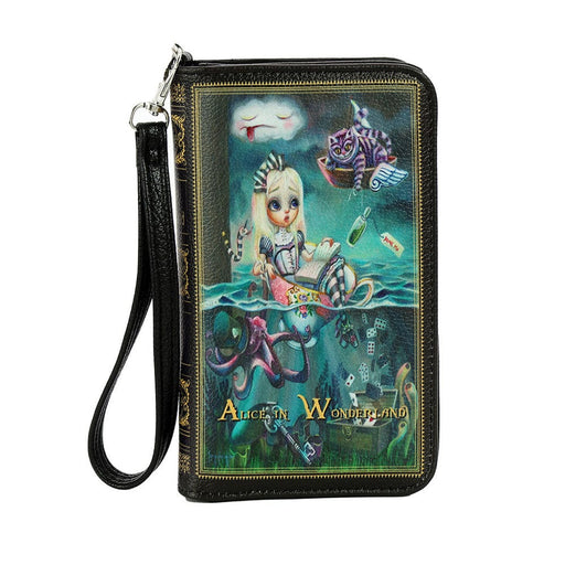 Quirks! wallet Teary Alice In Wonderland Book Wallet Wristlet