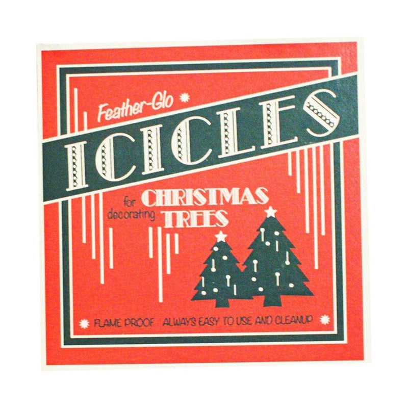 Quirks! Wood Cutout Feather-Glo Icicles Christmas Sign Decor Wood Cutout