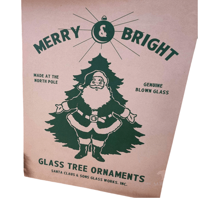Quirks! Wood Cutout Merry Bright Christmas Decor Box Wood Cutout