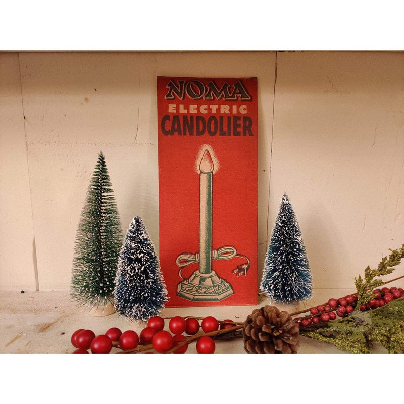 Quirks! Wood Cutout Noma Electric Candolier Christmas Lights Box Wood Cutout