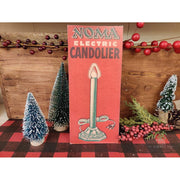 Quirks! Wood Cutout Noma Electric Candolier Christmas Lights Box Wood Cutout