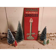 Quirks! Wood Cutout Noma Electric Candolier Christmas Lights Box Wood Cutout