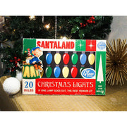 Quirks! Wood Cutout Santaland Christmas Lights Box Art Wood Cutout