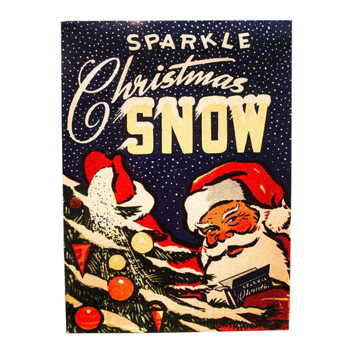 Quirks! Wood Cutout Sparkle Christmas Snow Box Art Wood Cutout