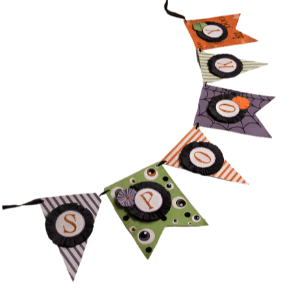 Quirks! Wreaths & Garlands Spooky Pennant Halloween Garland