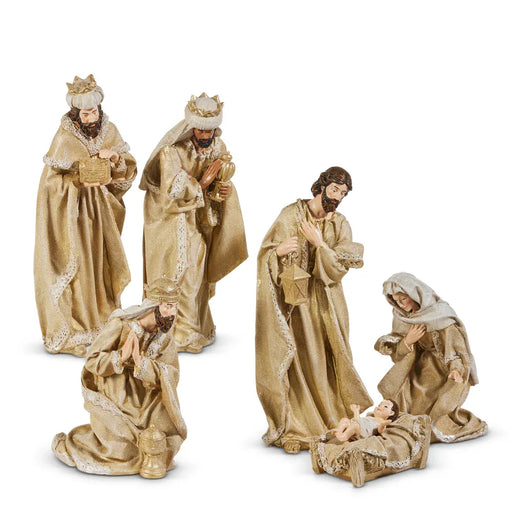 RAZ Imports Christmas 15.5" Glittered Nativity
