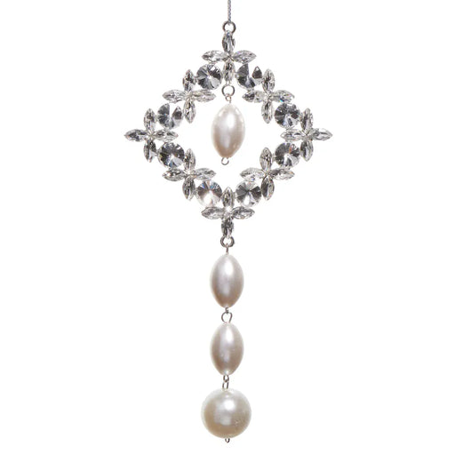 RAZ Imports Christmas 6" Jewel And Pearl Ornament