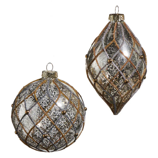 RAZ Imports Christmas Ornaments 4" Silver Gold Ornament