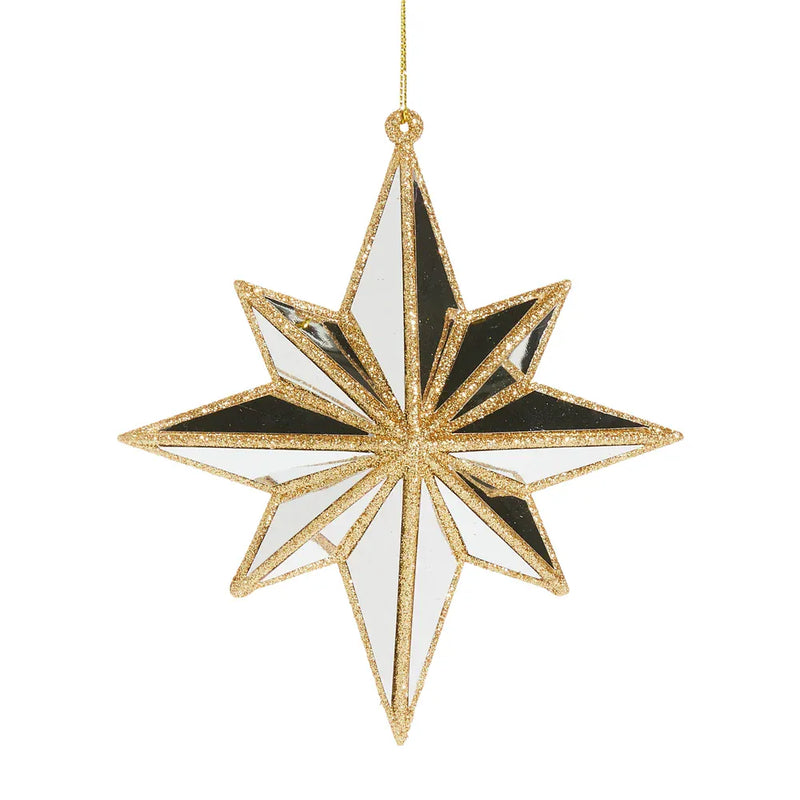 RAZ Imports Christmas Ornaments 5.75" Mirrored North Star Ornament