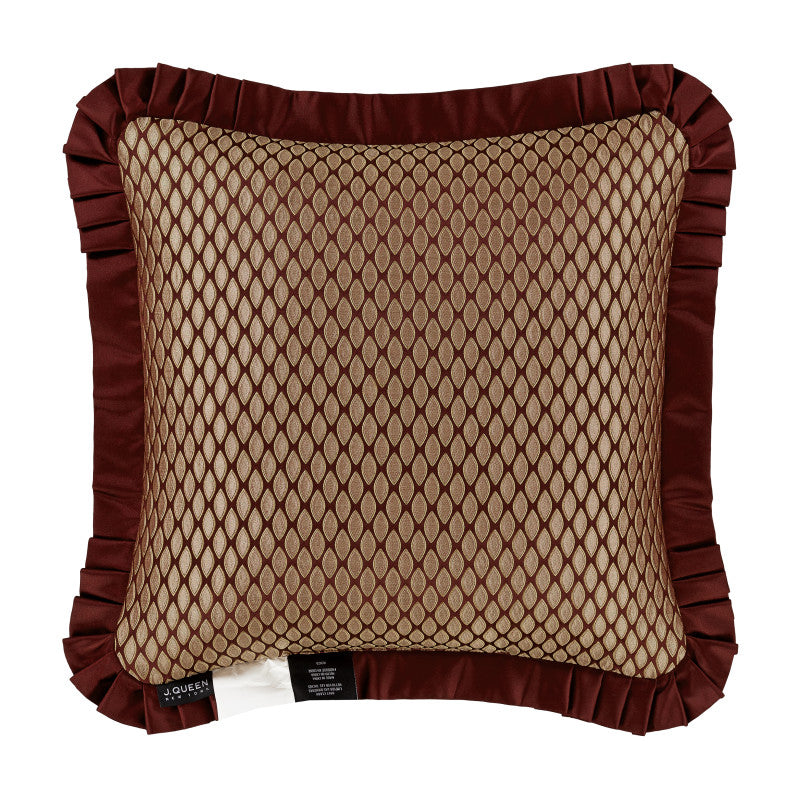 Renzo 20" Square Embellished Decorative Throw Pillow