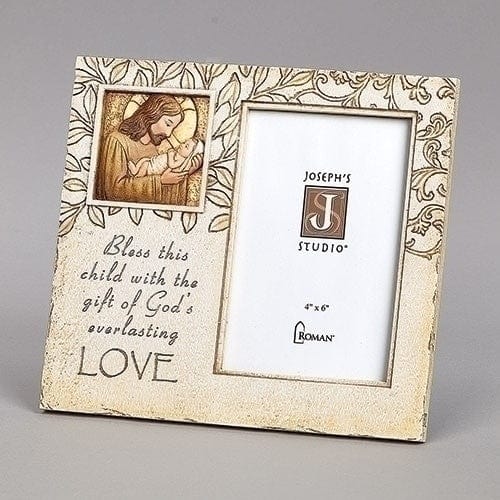 Roman 8"H Jesus Loves Me Frame 4x6