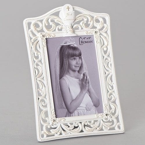 Roman 9.25"H COMMUNION PHOTO FRAME