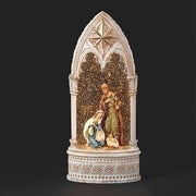Roman Christmas 12"H LED Swirl Church Arch with Holy Family